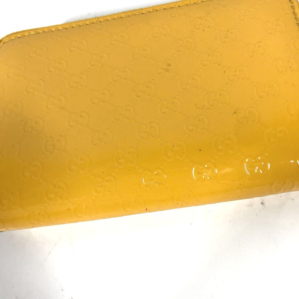 GUCCI Coin case 255452 enamel yellow Sima line Micro Guccisima Women