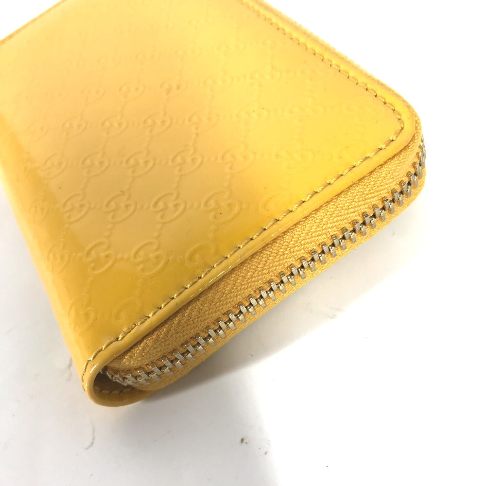 GUCCI Coin case 255452 enamel yellow Sima line Micro Guccisima Women