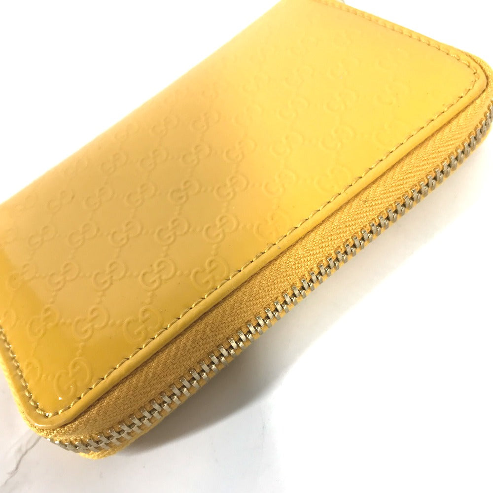 GUCCI Coin case 255452 enamel yellow Sima line Micro Guccisima Women
