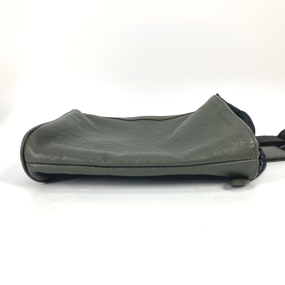 LOUIS VUITTON Shoulder Bag M44634 Monogram shadow leather khaki Monogram shadow Chalk sling bag mens
