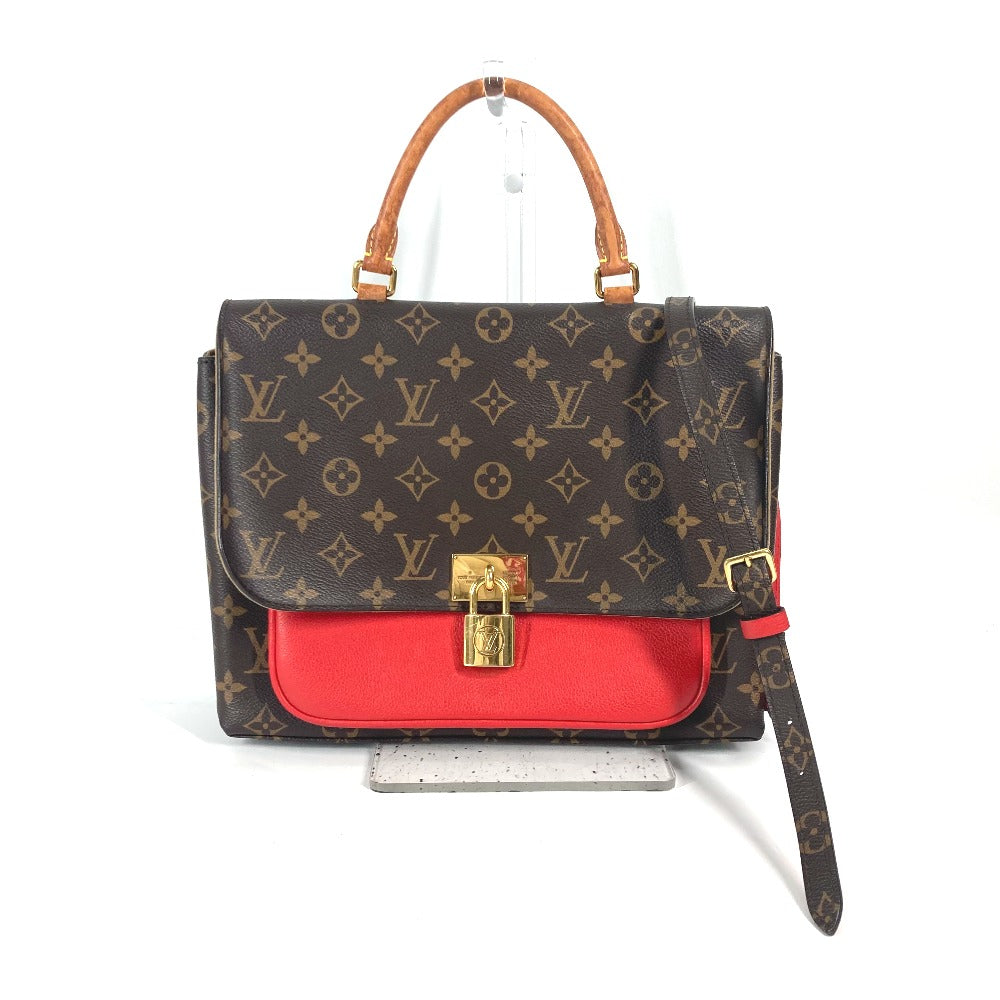LOUIS VUITTON Handbag M44286 Monogram canvas, leather Red Monogram Marignan Women
