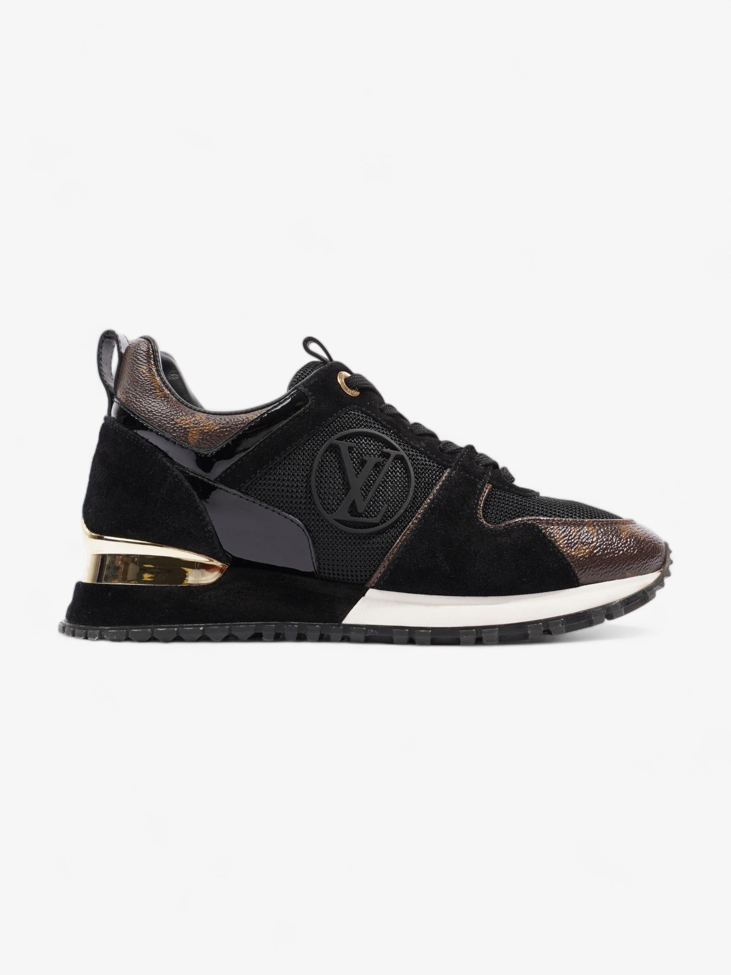Louis Vuitton Run Away Sneakers Black / Brown Monogram Mesh EU 36 UK 3