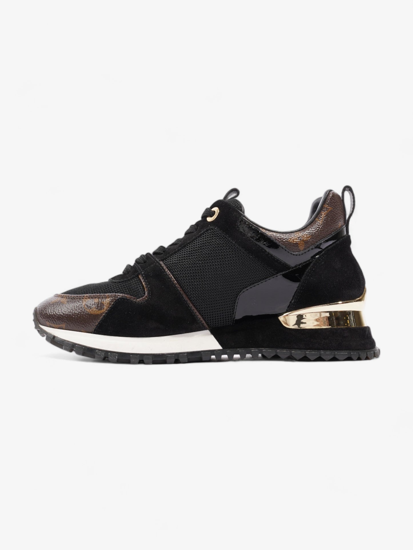 Louis Vuitton Run Away Sneakers Black / Brown Monogram Mesh EU 36 UK 3