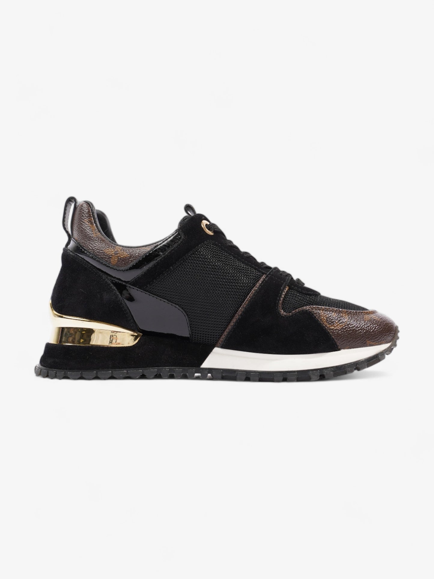 Louis Vuitton Run Away Sneakers Black / Brown Monogram Mesh EU 36 UK 3