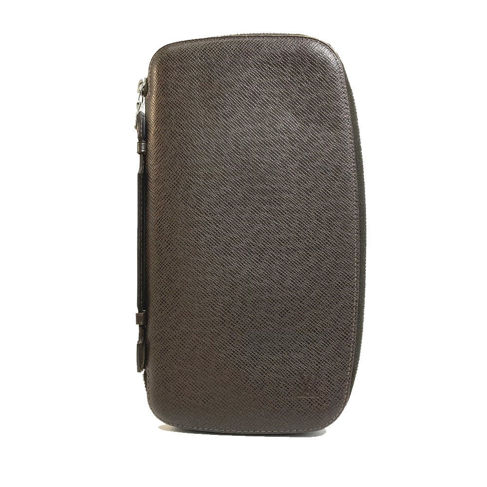 LOUIS VUITTON Travel case M30658 Taiga Leather Dark brown Taiga Organizer Atoll mens
