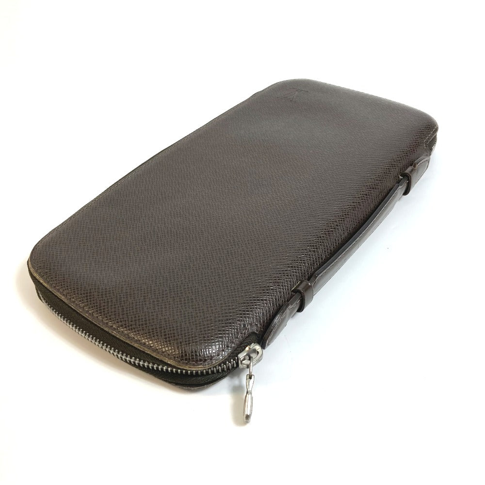 LOUIS VUITTON Travel case M30658 Taiga Leather Dark brown Taiga Organizer Atoll mens