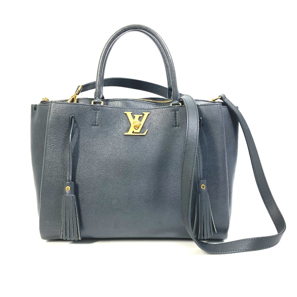 LOUIS VUITTON Tote Bag M54569 Calf leather black Rock meat Women