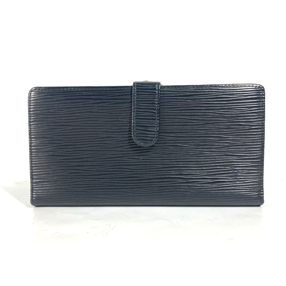 LOUIS VUITTON Long Wallet Purse M63252 Epi Leather black Epi Continental Vienova unisex(Unisex)