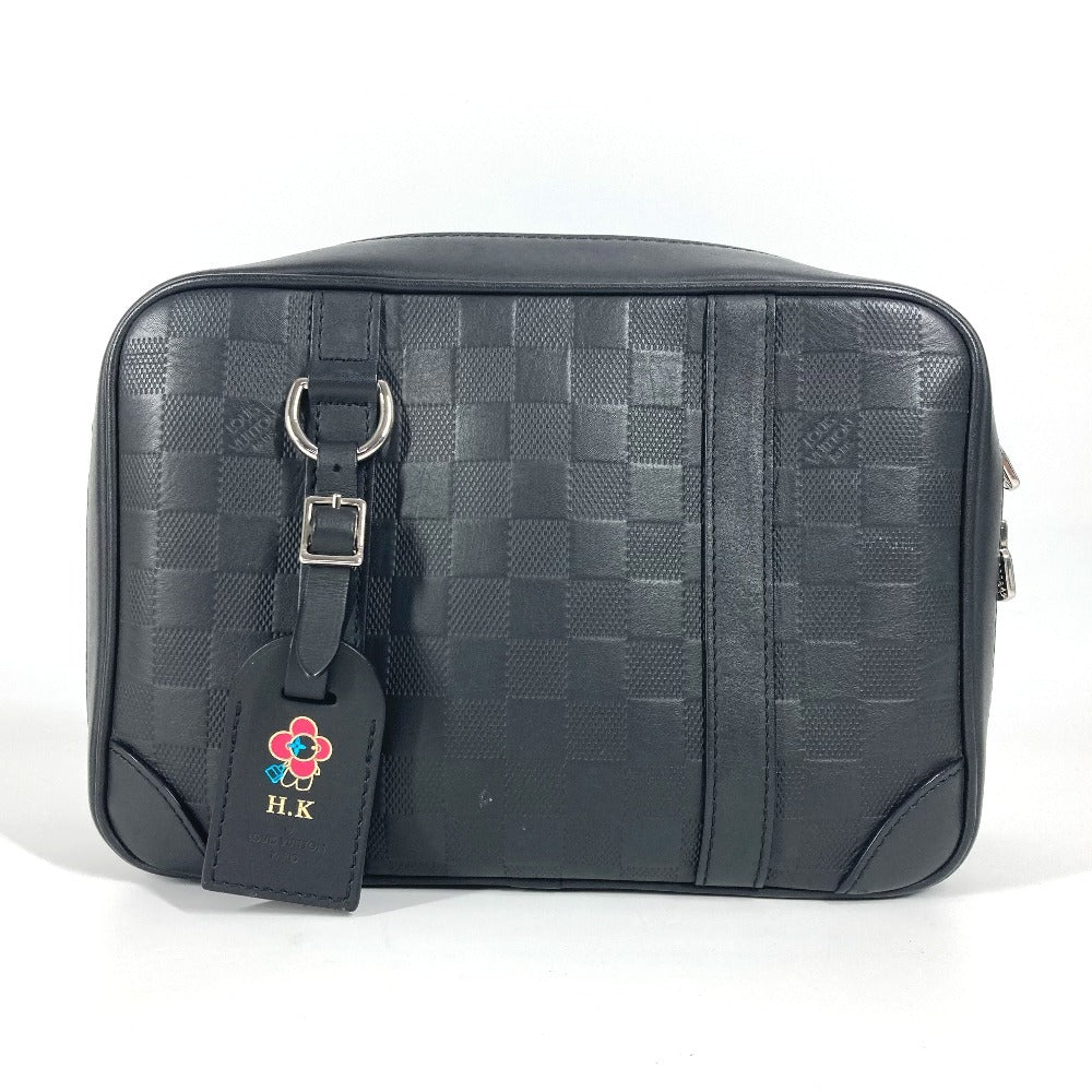 LOUIS VUITTON Shoulder Bag N45286 Damier Anfini Leather black Damier Anfini Sirius Messenger