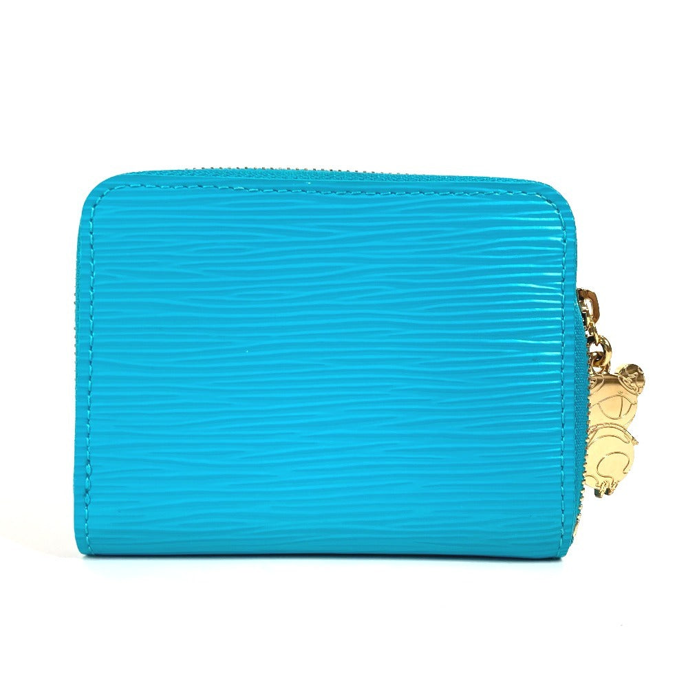 LOUIS VUITTON Coin case M14145 Epi Leather blue LVxTM Takashi Murakami Episode Zip around purse