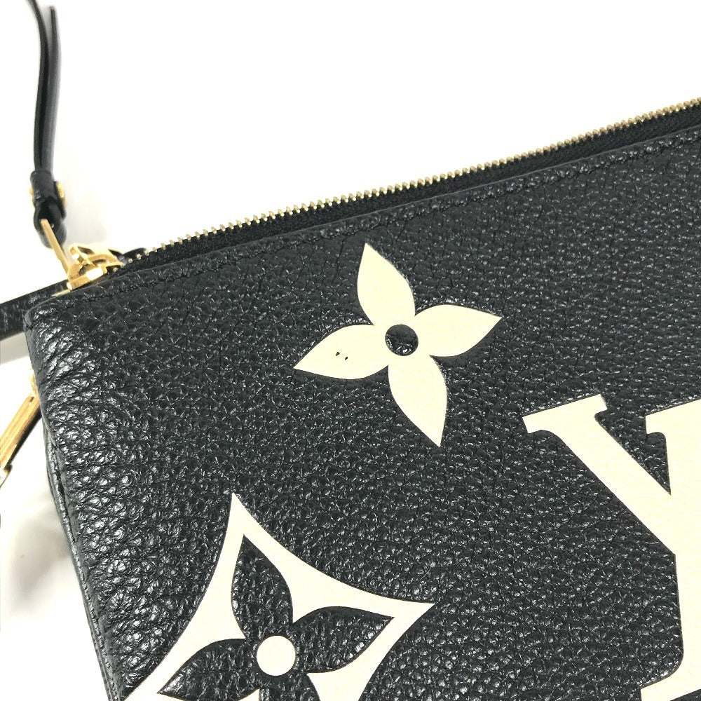 LOUIS VUITTON Shoulder Bag M80787 Monogram Ann Platt Leather black Bicolor Monogram Empreinte Pochette double zip