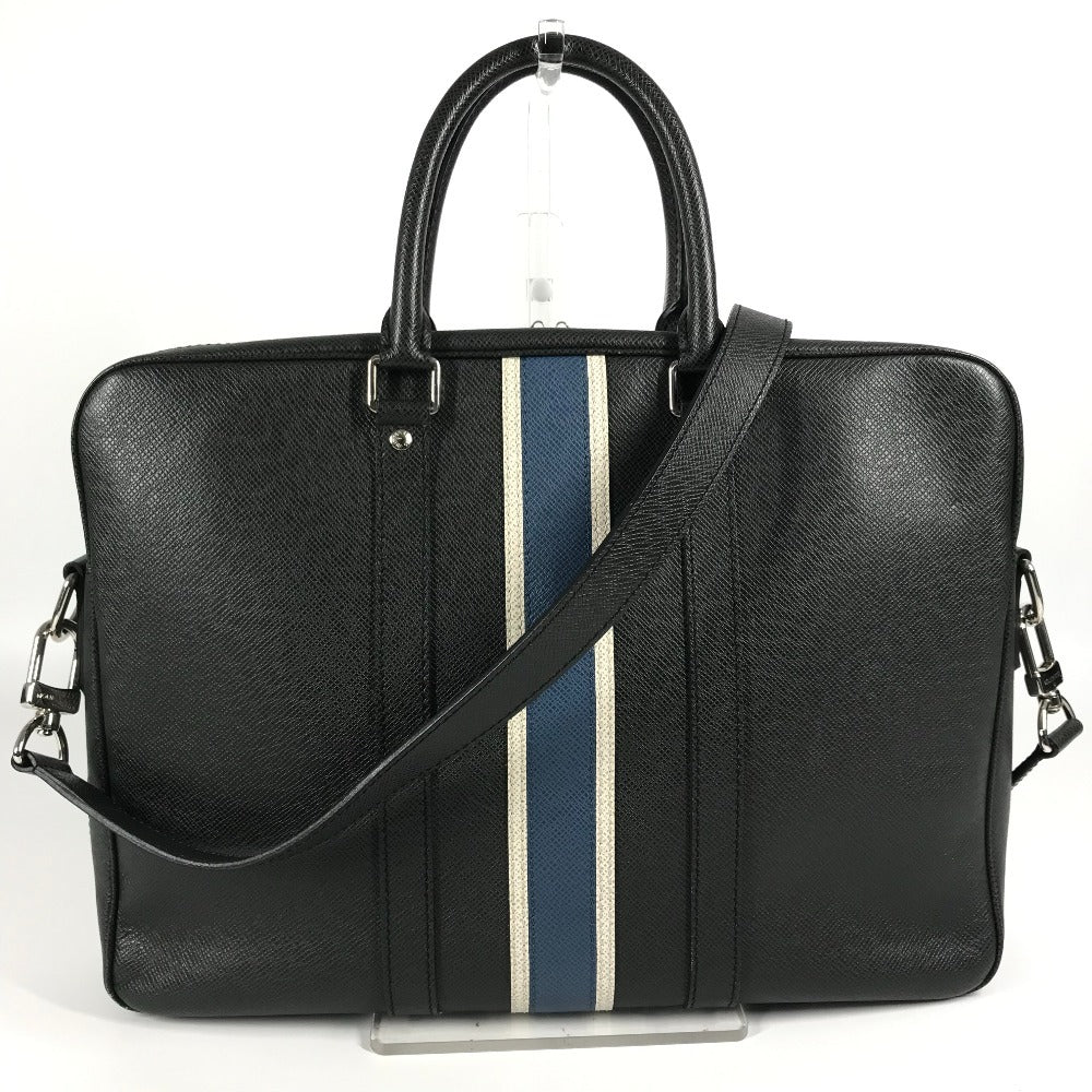 LOUIS VUITTON Business bag M34418 Taiga Leather black Taiga Porto Documan Vowayaju PDV
