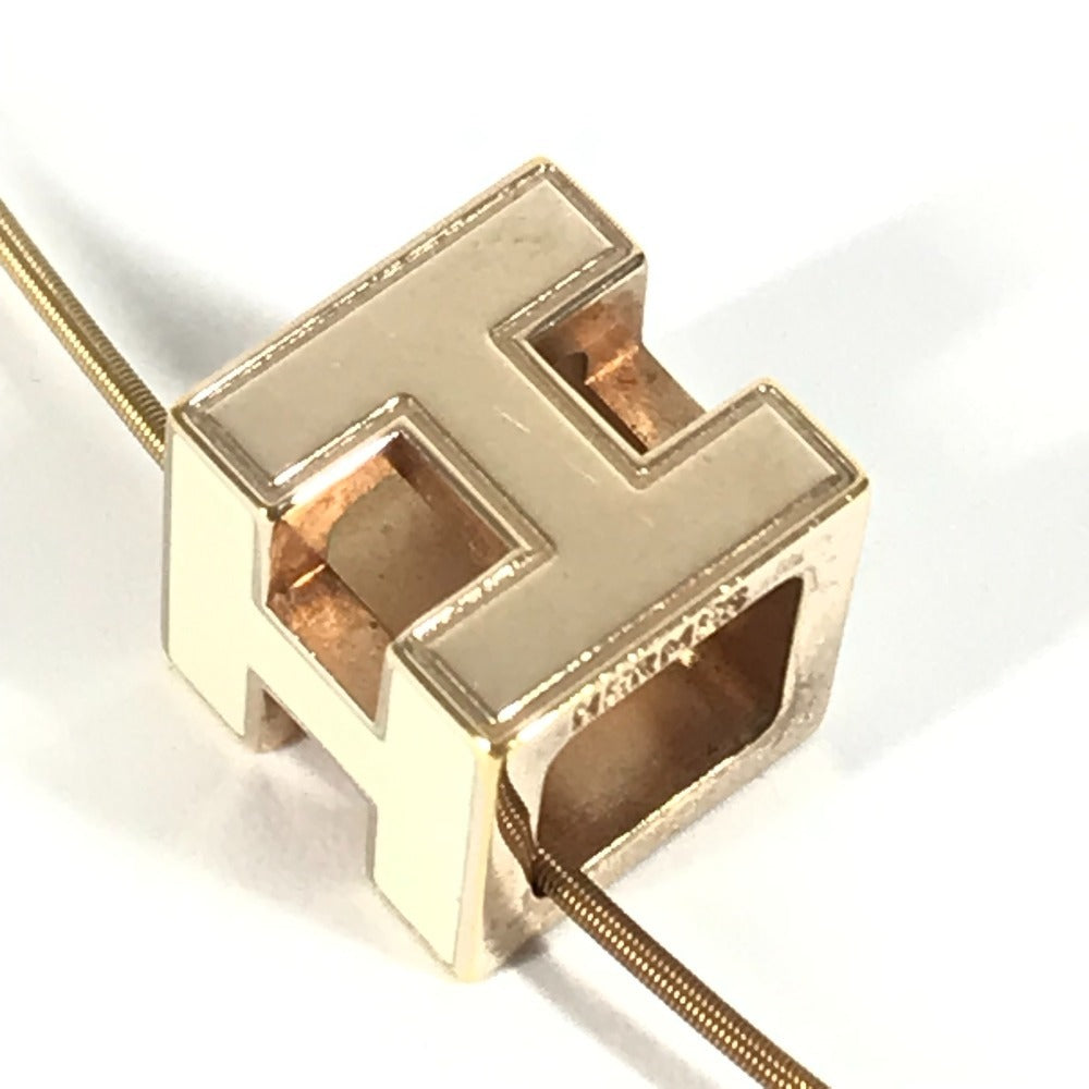 HERMES Necklace metal white Accessories Cardue Ash H-cube