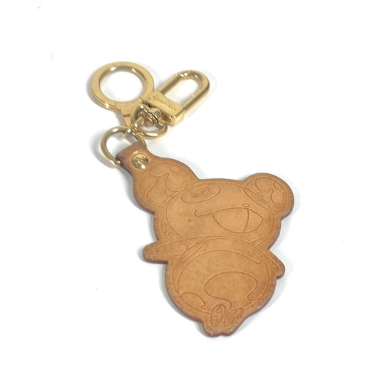 LOUIS VUITTON key ring M62637 Nume leather beige Takashi Murakami collaboration 150th anniversary limited edition Porto Crepanda