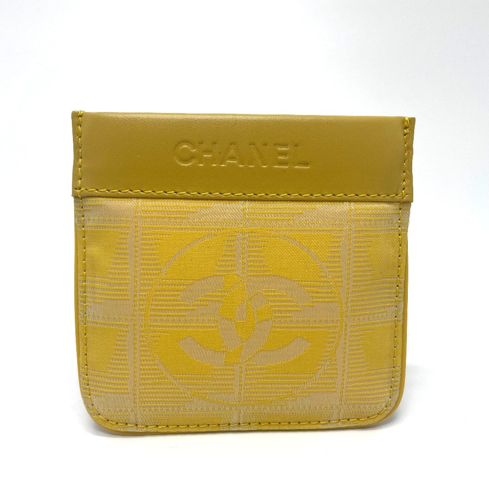CHANEL Coin case Leather / PVC yellow CC COCO Mark New travel line Women
