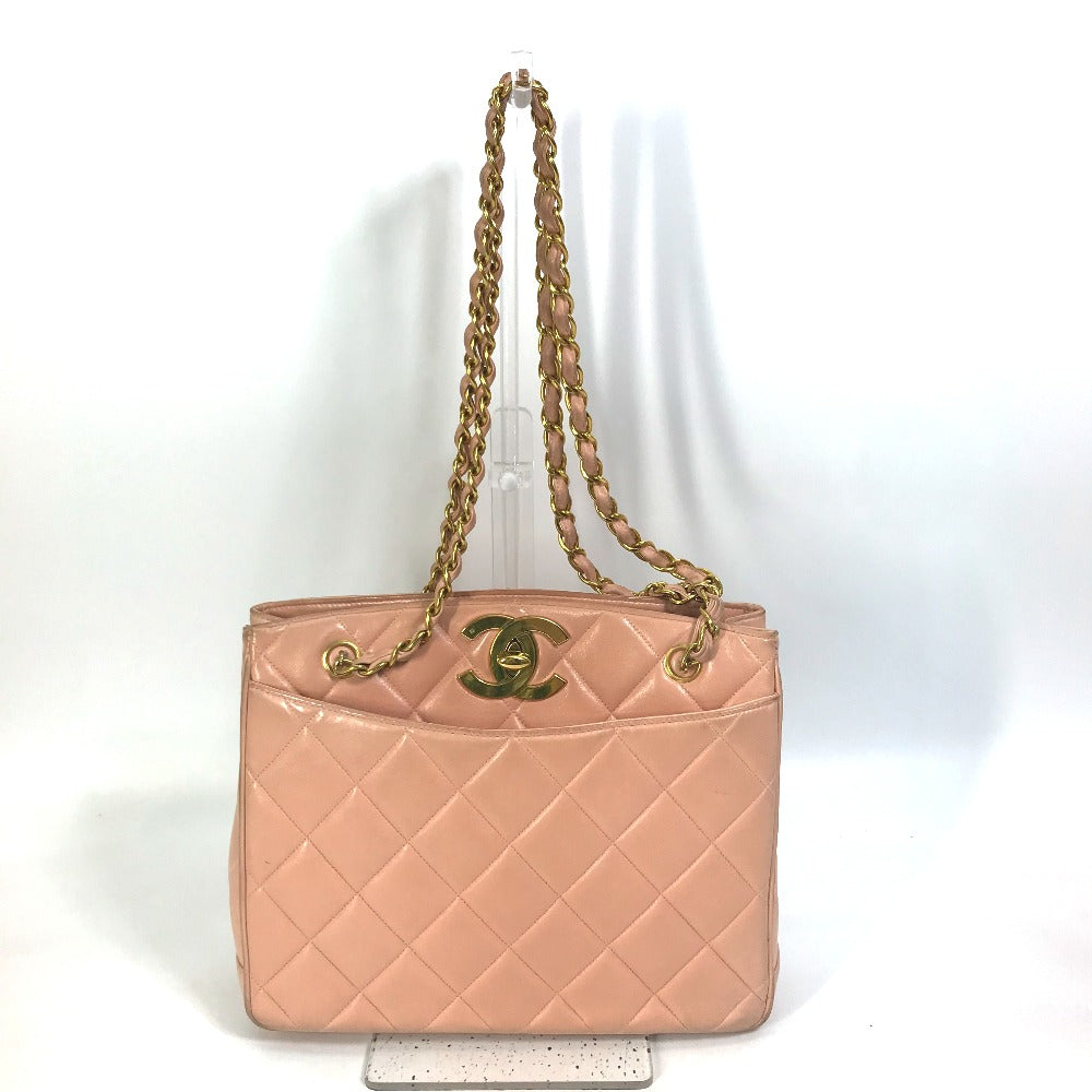 CHANEL Shoulder Bag lambskin pink CC COCO Mark Shoulder Bag Matrasse quilting