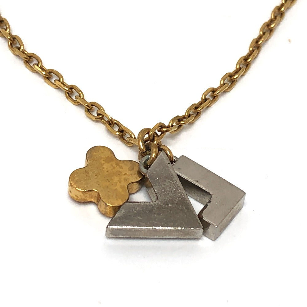 LOUIS VUITTON Necklace M67068 metal gold accessories rhinestones Pandantif Love Letters
