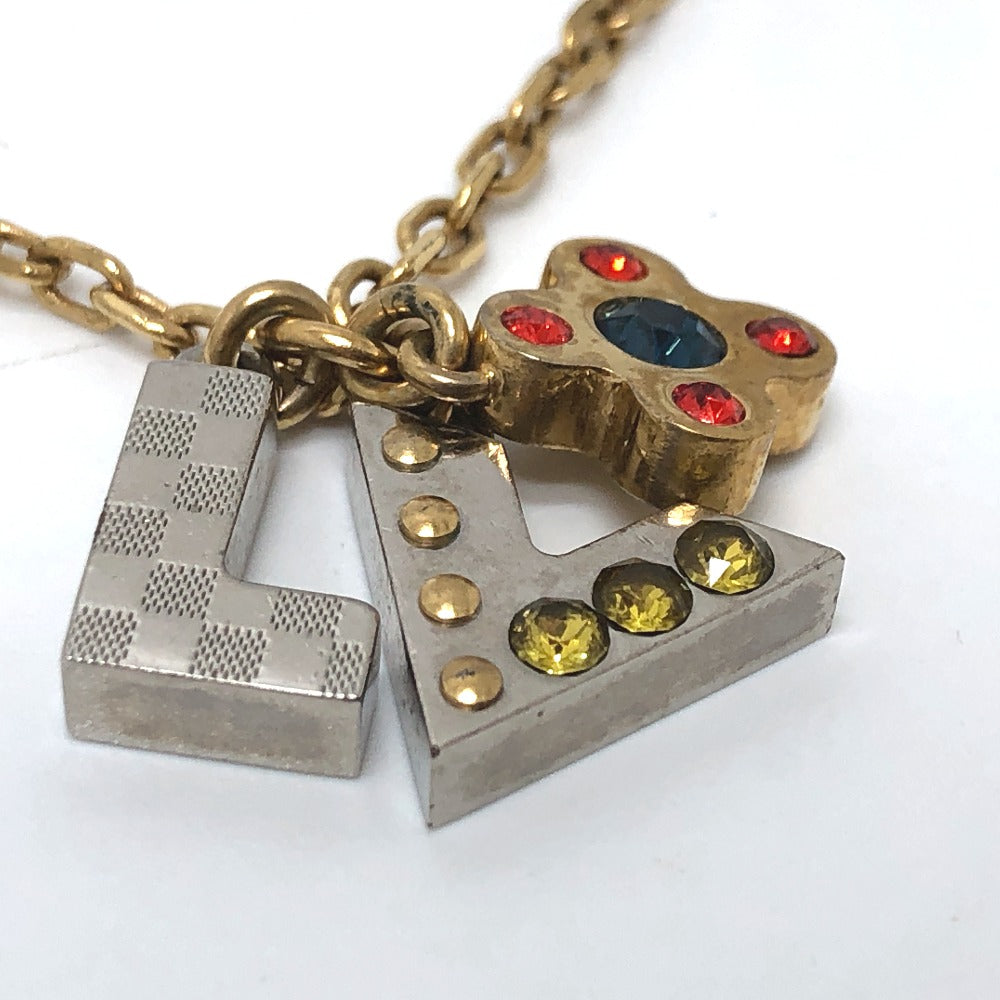 LOUIS VUITTON Necklace M67068 metal gold accessories rhinestones Pandantif Love Letters