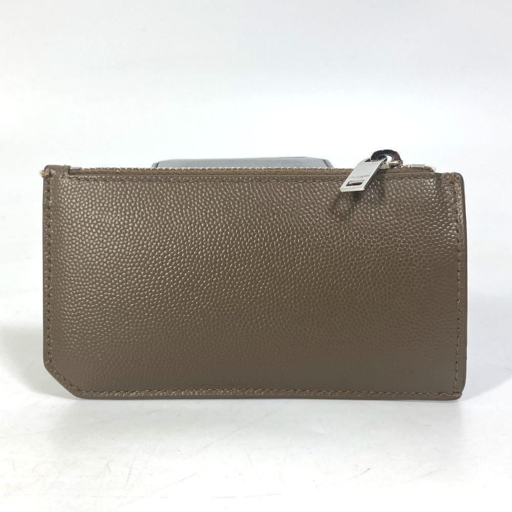 SAINT LAURENT PARIS Coin case 609362 leather Brown Compact wallet Fragment case mens