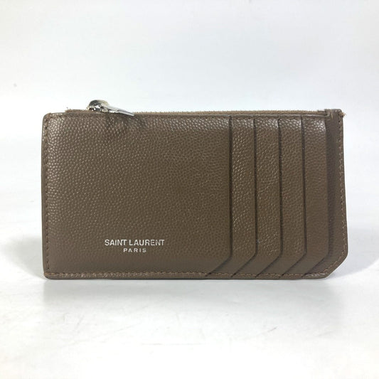 SAINT LAURENT PARIS Coin case 609362 leather Brown Compact wallet Fragment case mens