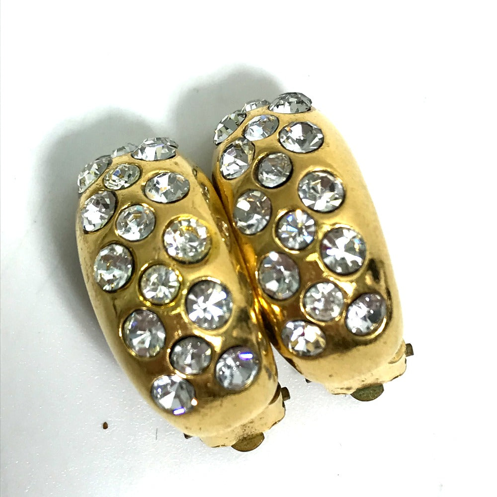 CHANEL Earring metal gold vintage Rhinestone Women