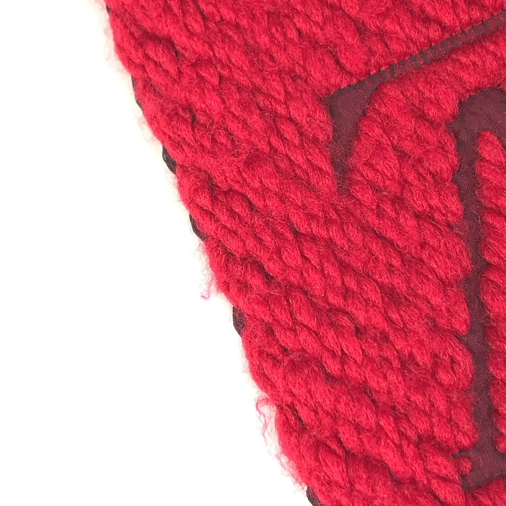 LOUIS VUITTON Scarf M72432 Wool, Silk Red Echarpe logo mania Women