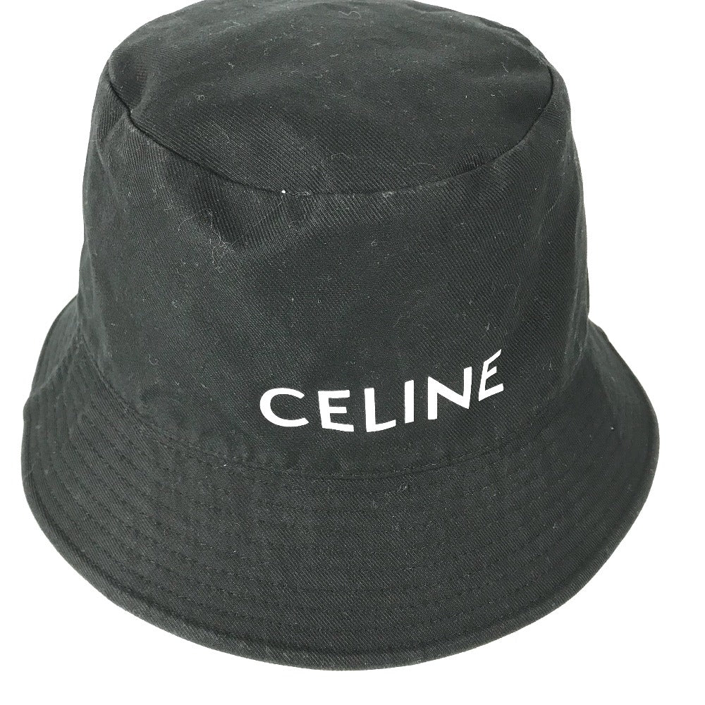 CELINE hat AU5B968P cotton black Hat Hat Bucket Hat Bob Hat logo mens L
