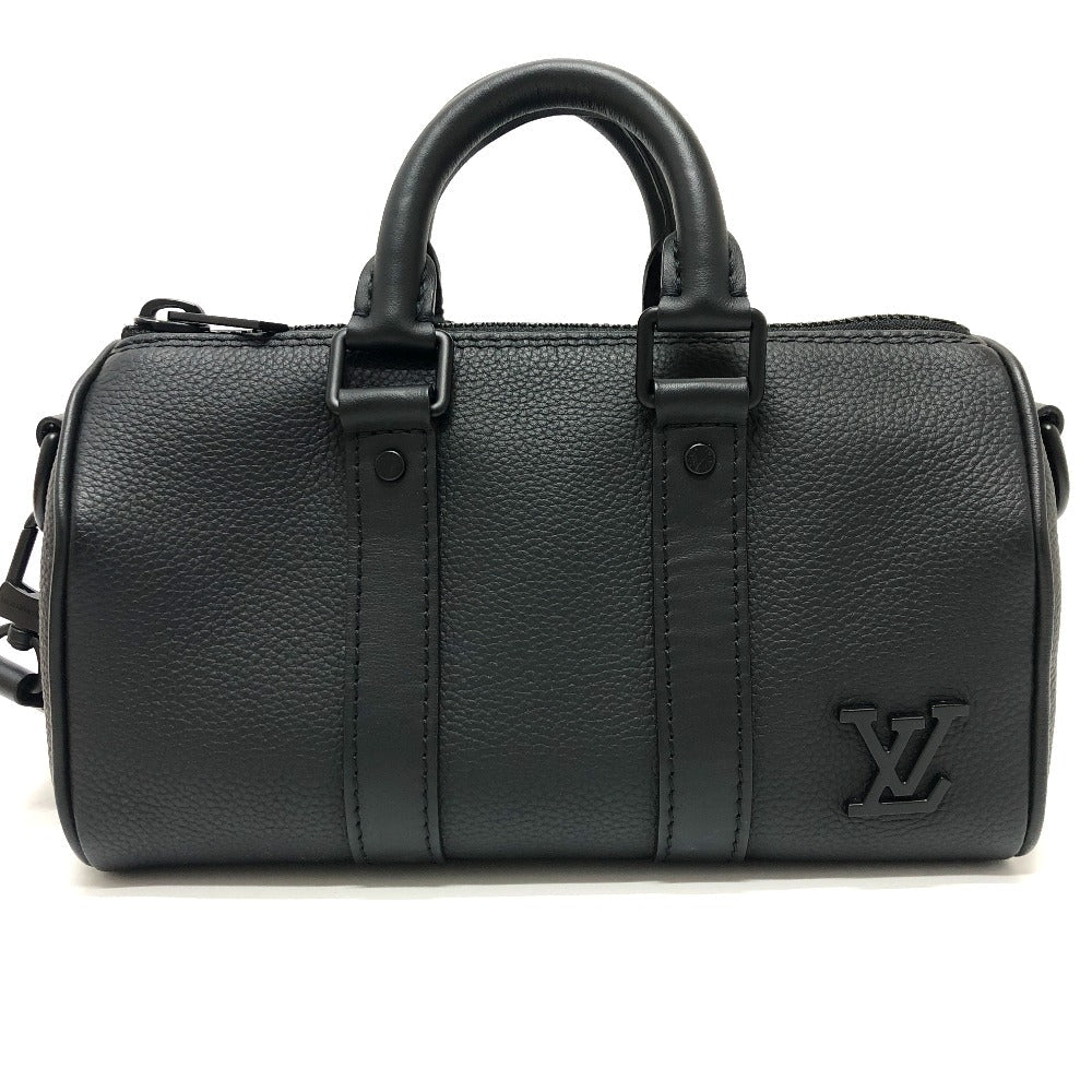 LOUIS VUITTON Boston Duffel bag M80950 Taurillon Clemence Leather black Aerogram Keepall XS Women