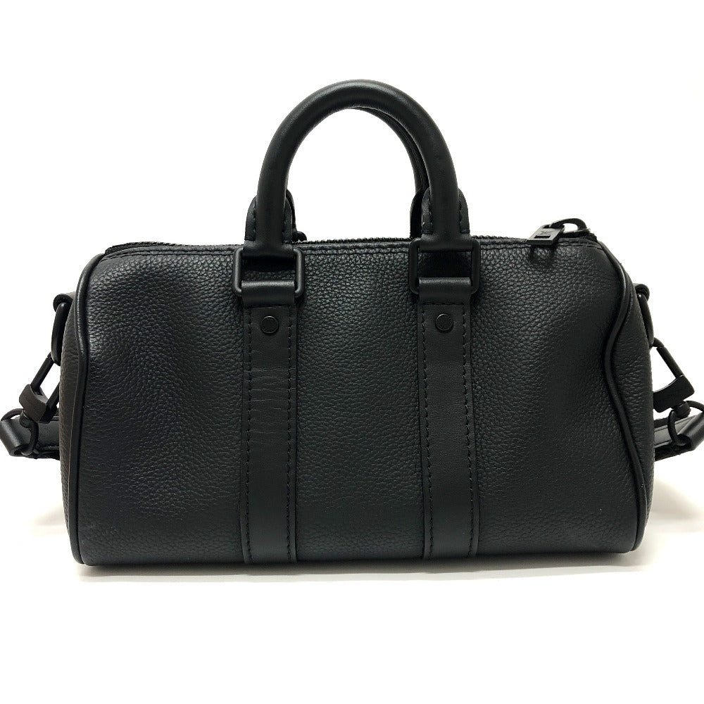 LOUIS VUITTON Boston Duffel bag M80950 Taurillon Clemence Leather black Aerogram Keepall XS Women