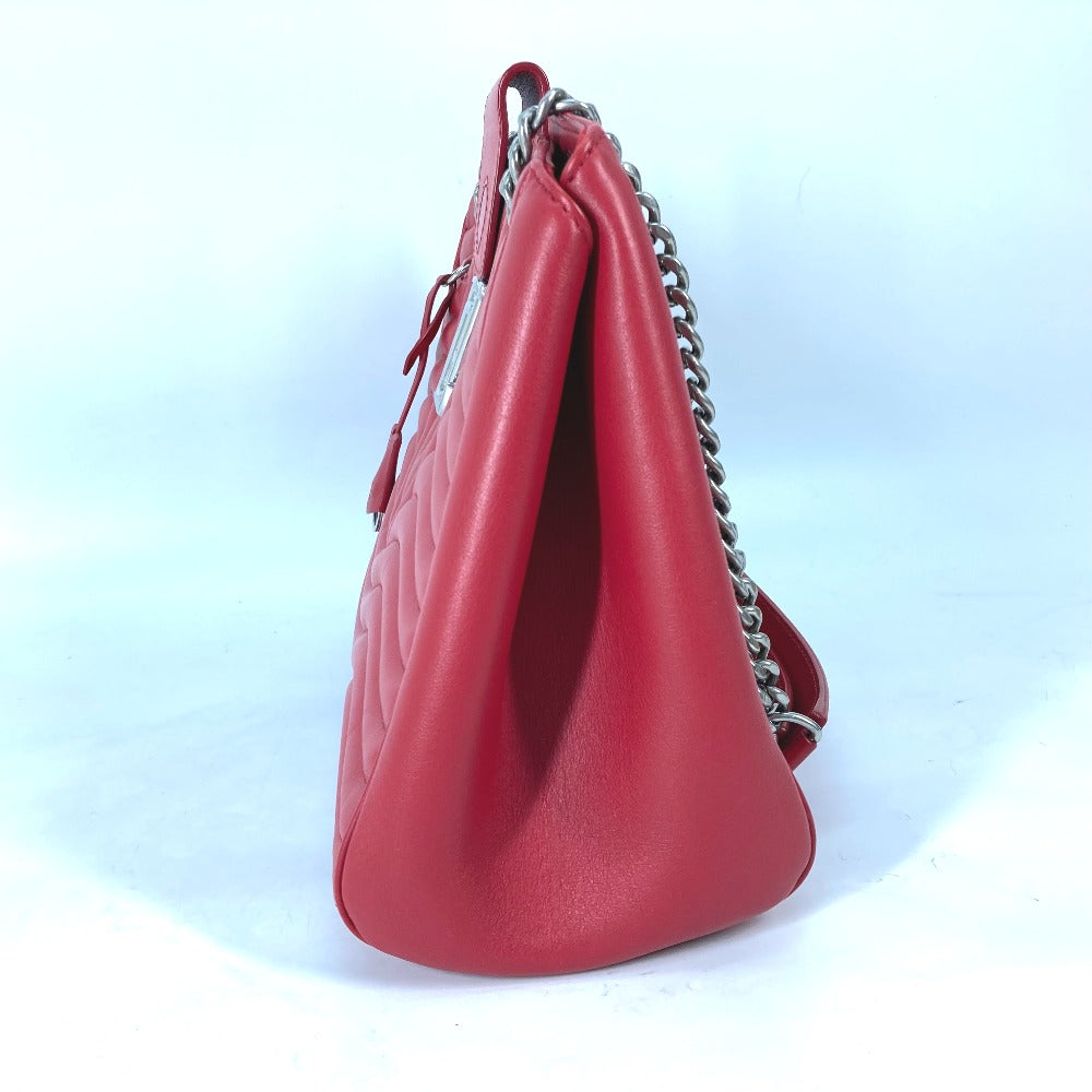 LOUIS VUITTON Shoulder Bag M51497 leather Red New Wave Chain tote Women