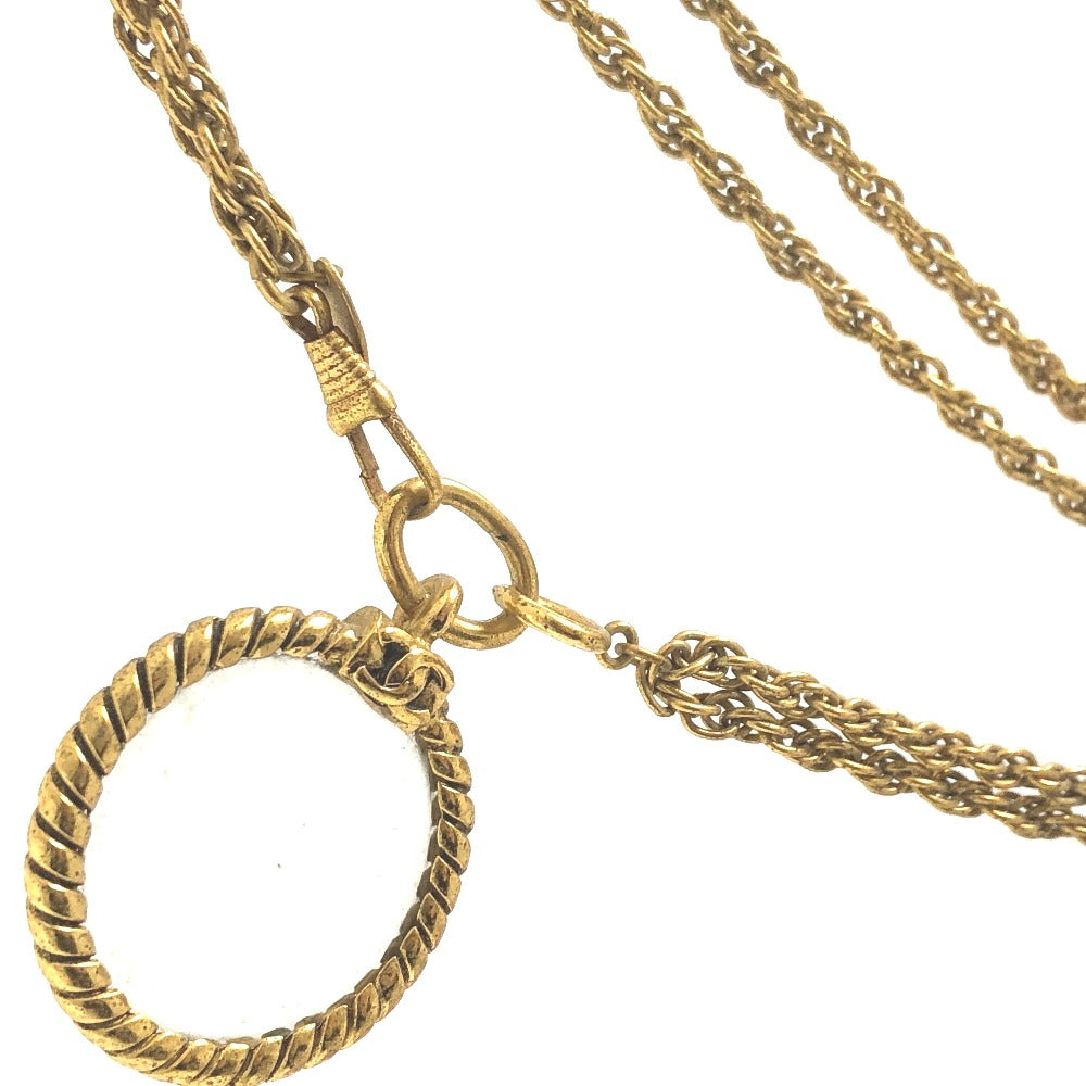 CHANEL Necklace metal gold vintage Loupe