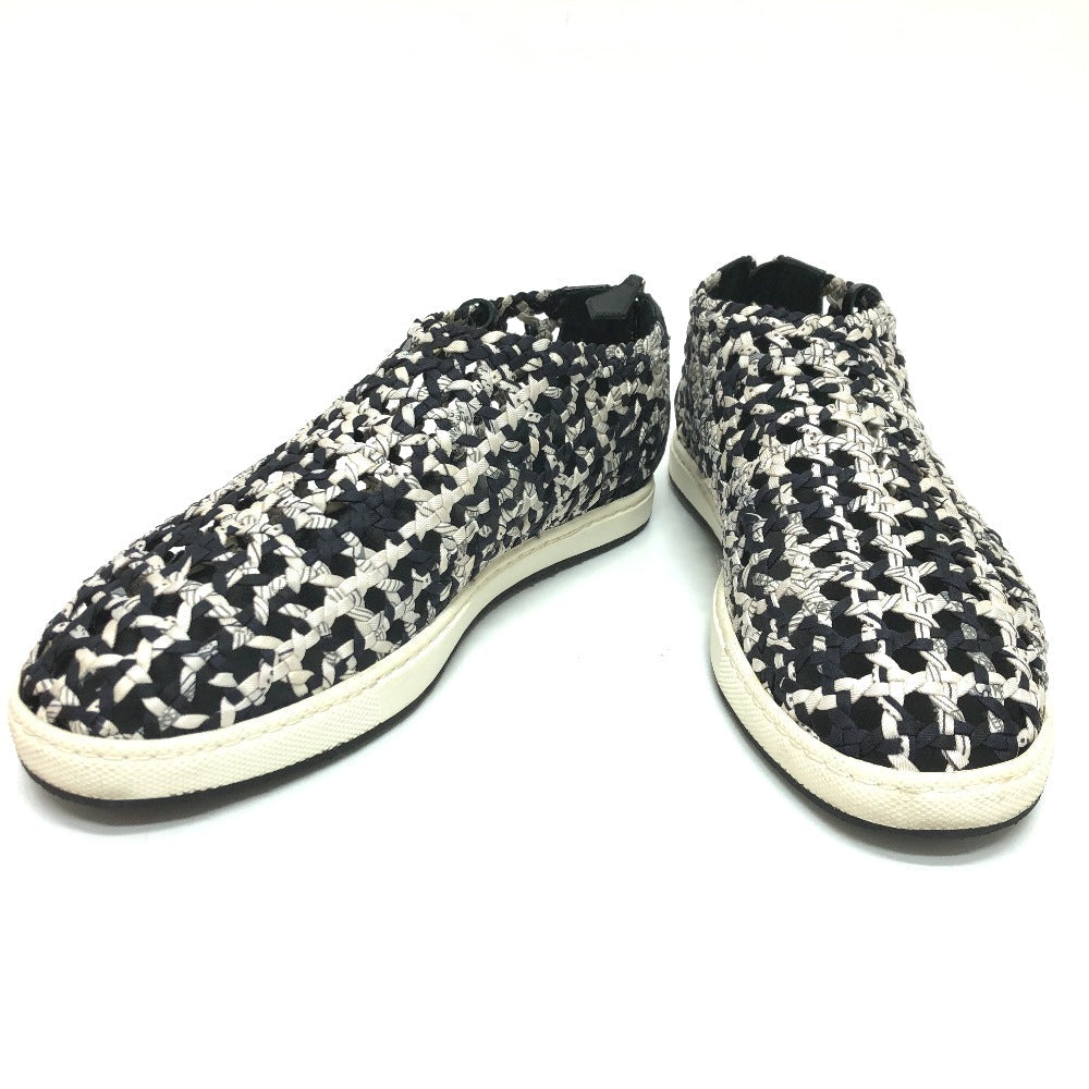 HERMES sneakers Silk, Leather Black type Slip-on Mesh Women 36.5