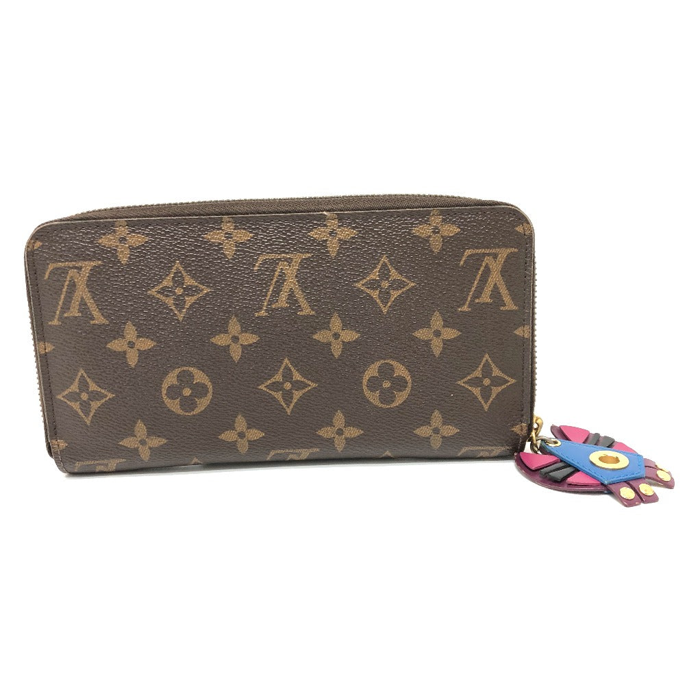 LOUIS VUITTON Long Wallet Purse M61364 Monogram canvas Brown / Red Monogram zippy wallet totem Women