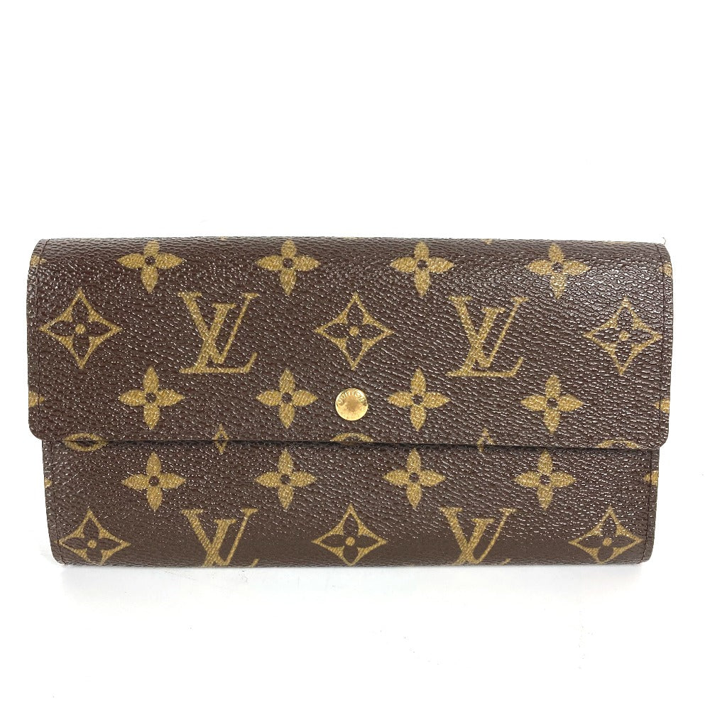 LOUIS VUITTON Long Wallet Purse M61726 Monogram canvas Brown Monogram Portomon Credit Women