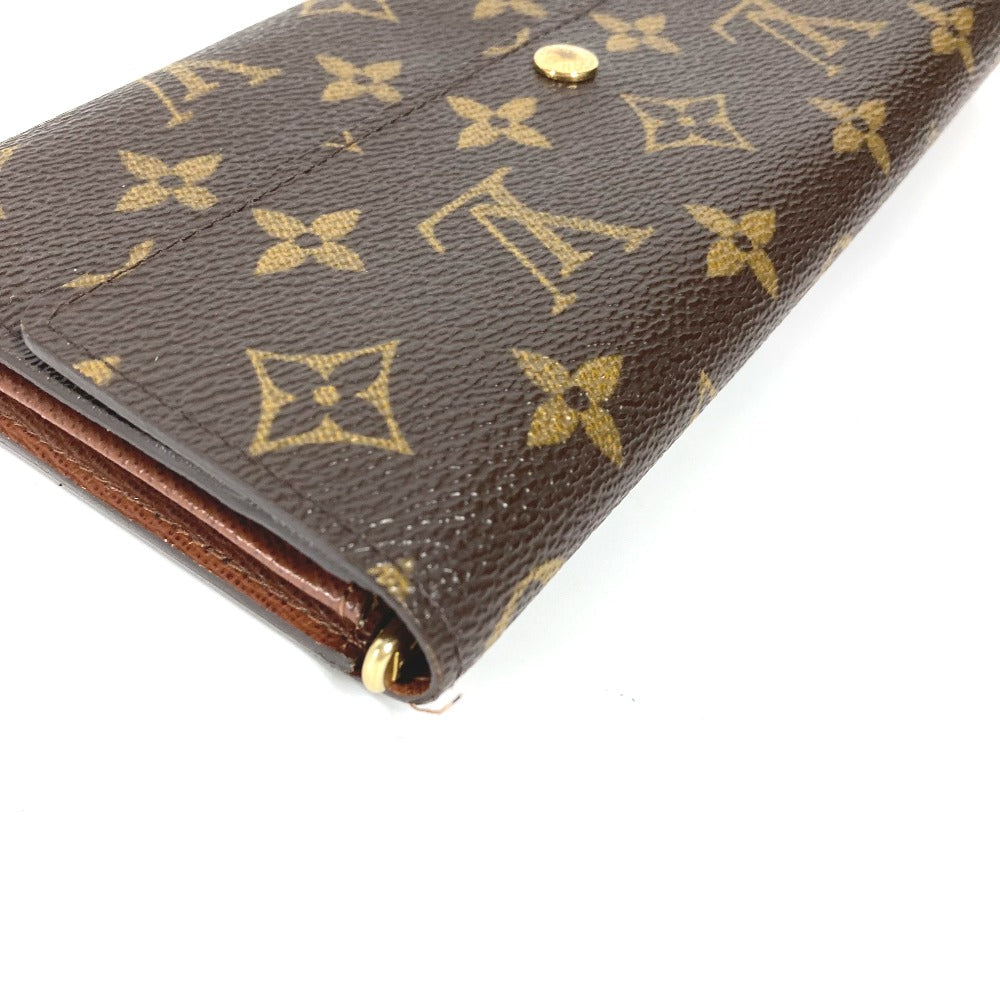 LOUIS VUITTON Long Wallet Purse M61726 Monogram canvas Brown Monogram Portomon Credit Women