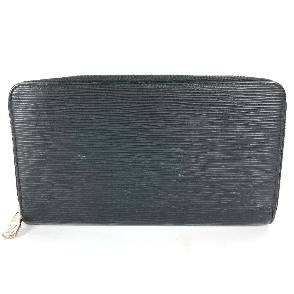 LOUIS VUITTON Long Wallet Purse M62643  Epi Leather black Epi Zippy Organizer NM mens
