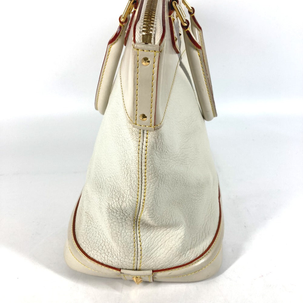 LOUIS VUITTON Handbag M91874 Suhari leather white Suhari LockitMM Women