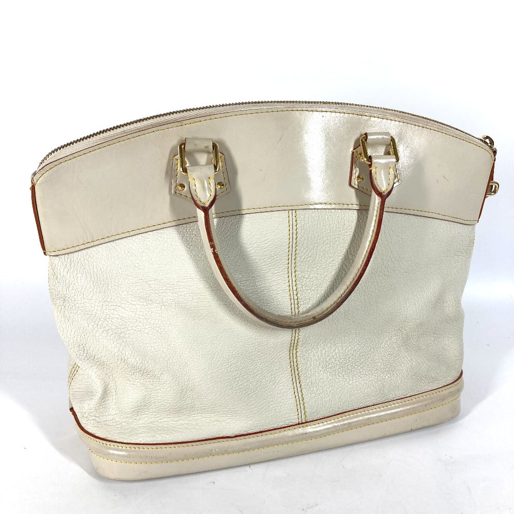 LOUIS VUITTON Handbag M91874 Suhari leather white Suhari LockitMM Women