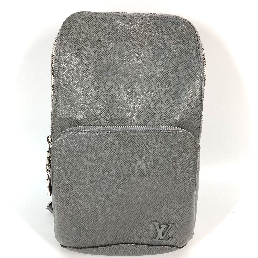 LOUIS VUITTON Sling bag M30951 Taiga Leather gray Taiga Avenue Sling Bag mens