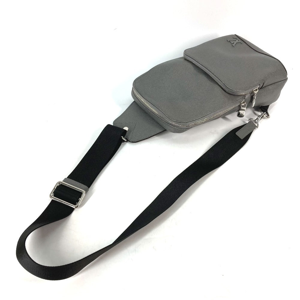 LOUIS VUITTON Sling bag M30951 Taiga Leather gray Taiga Avenue Sling Bag mens
