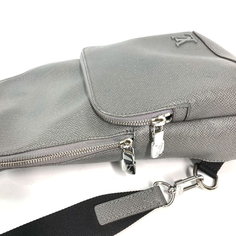 LOUIS VUITTON Sling bag M30951 Taiga Leather gray Taiga Avenue Sling Bag mens