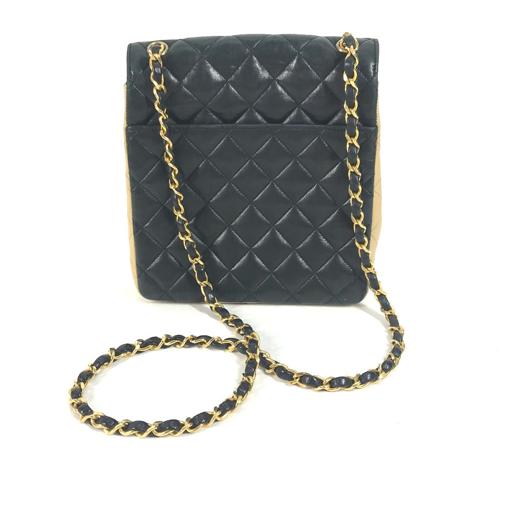 CHANEL Shoulder Bag lambskin beige By color CC COCO Mark Matelasse Quilting Women