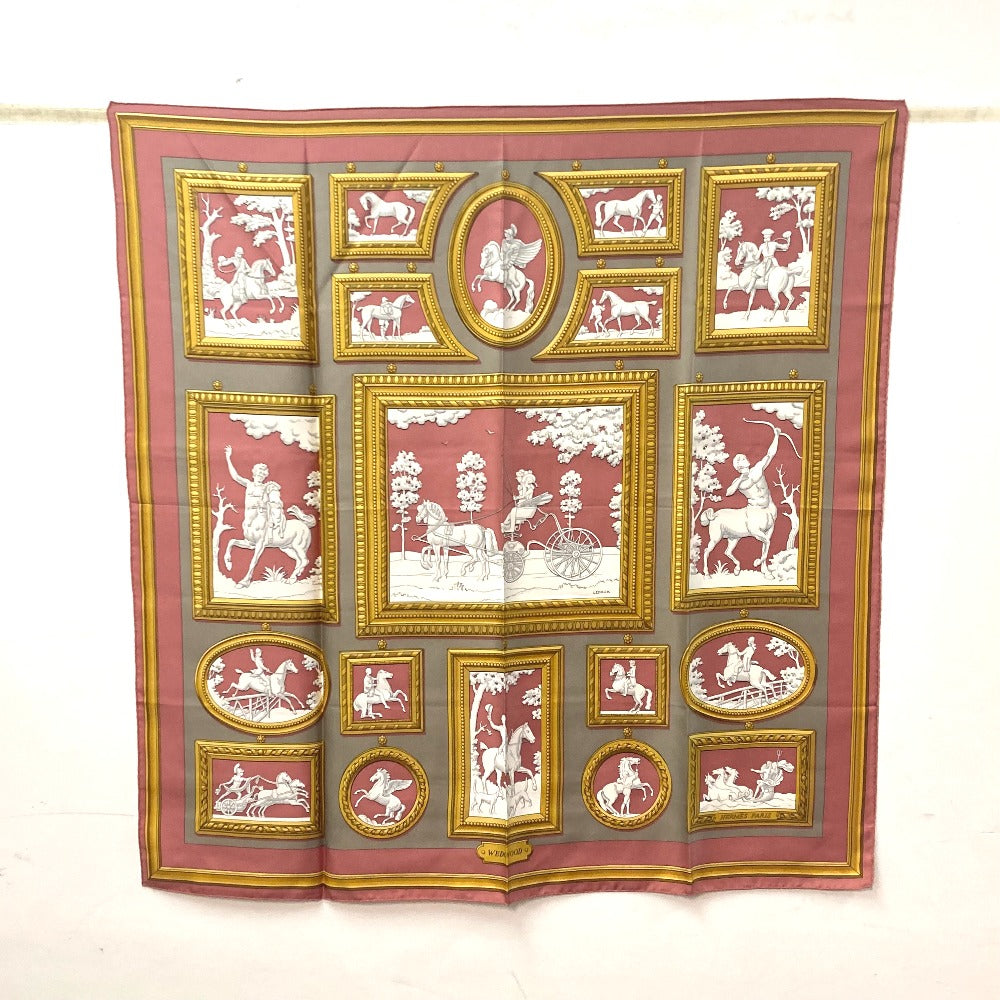 HERMES scarf silk pink Wedgwood WEDGWOOD Women