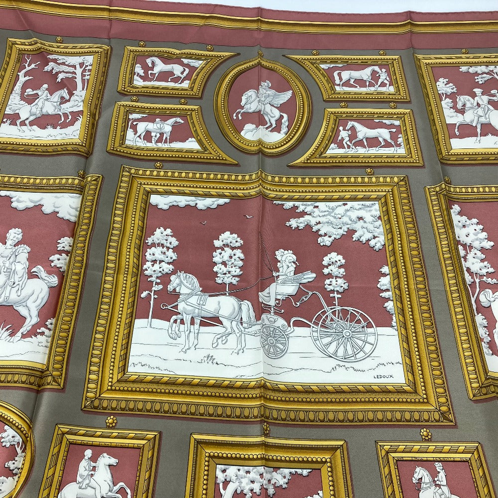 HERMES scarf silk pink Wedgwood WEDGWOOD Women