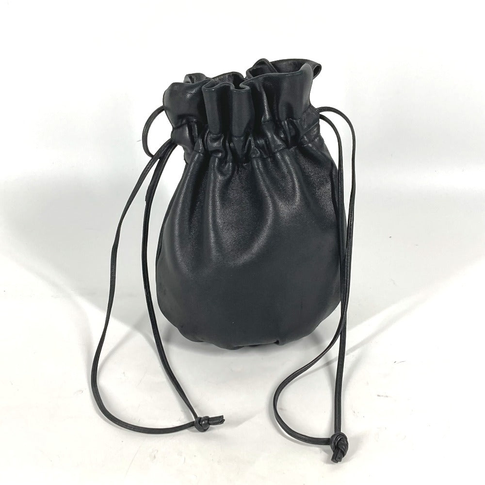 BOTTEGAVENETA Shoulder Bag leather black Pochette purse Women