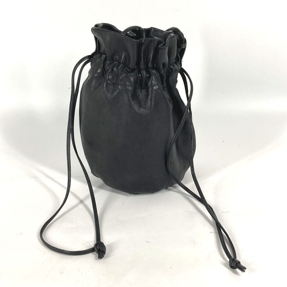 BOTTEGAVENETA Shoulder Bag leather black Pochette purse Women