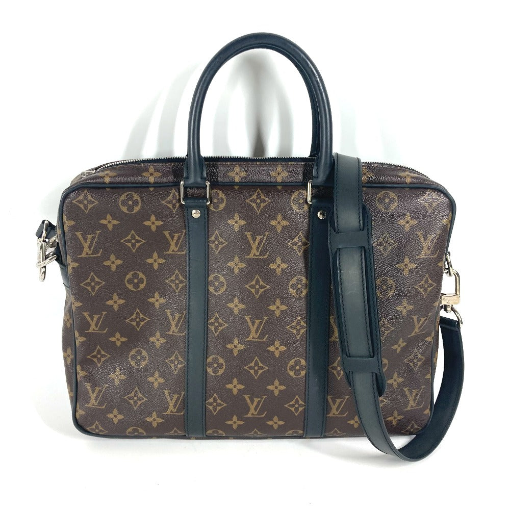 LOUIS VUITTON Business bag  M52005 Monogram macacer canvas Brown Monogram macacer Porto Document Voyage PDV PM mens
