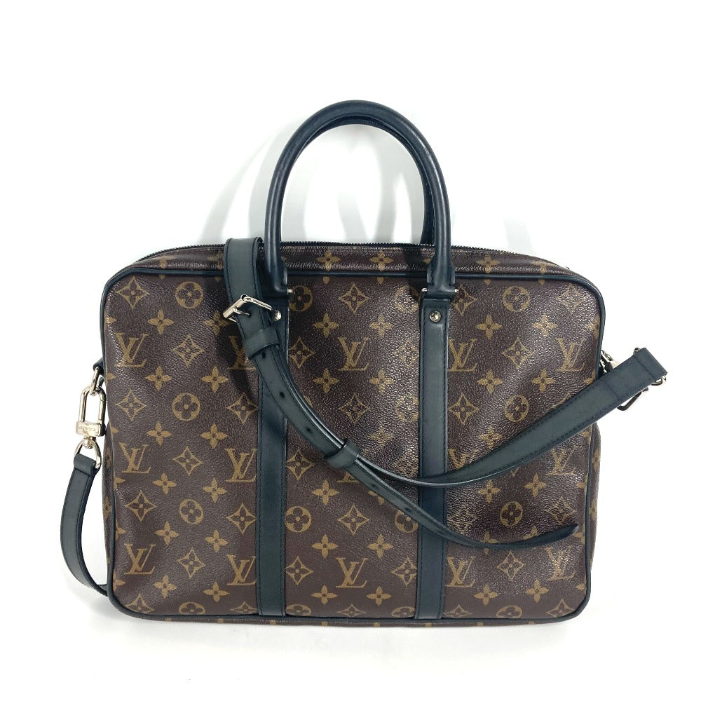 LOUIS VUITTON Business bag  M52005 Monogram macacer canvas Brown Monogram macacer Porto Document Voyage PDV PM mens