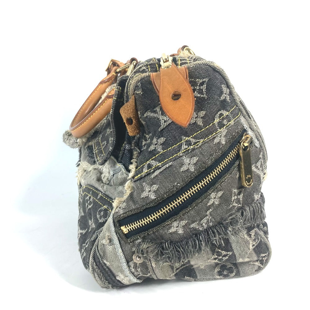 LOUIS VUITTON Handbag M95381 denim black Monogram Denim Patchwork Speedy 30 Women
