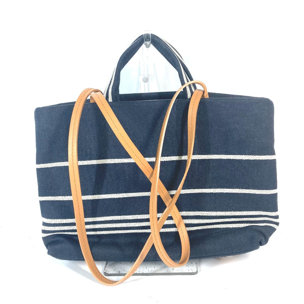 CHANEL Shoulder Bag A92240 Denim, Leather blue denim CC COCO Mark Women